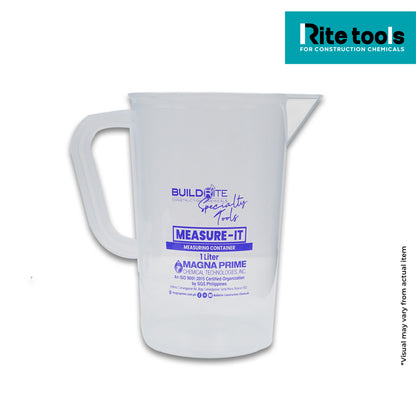 RITE TOOLS MEASURE-IT MEASURING CONTAINER PITCHER 1 Liter