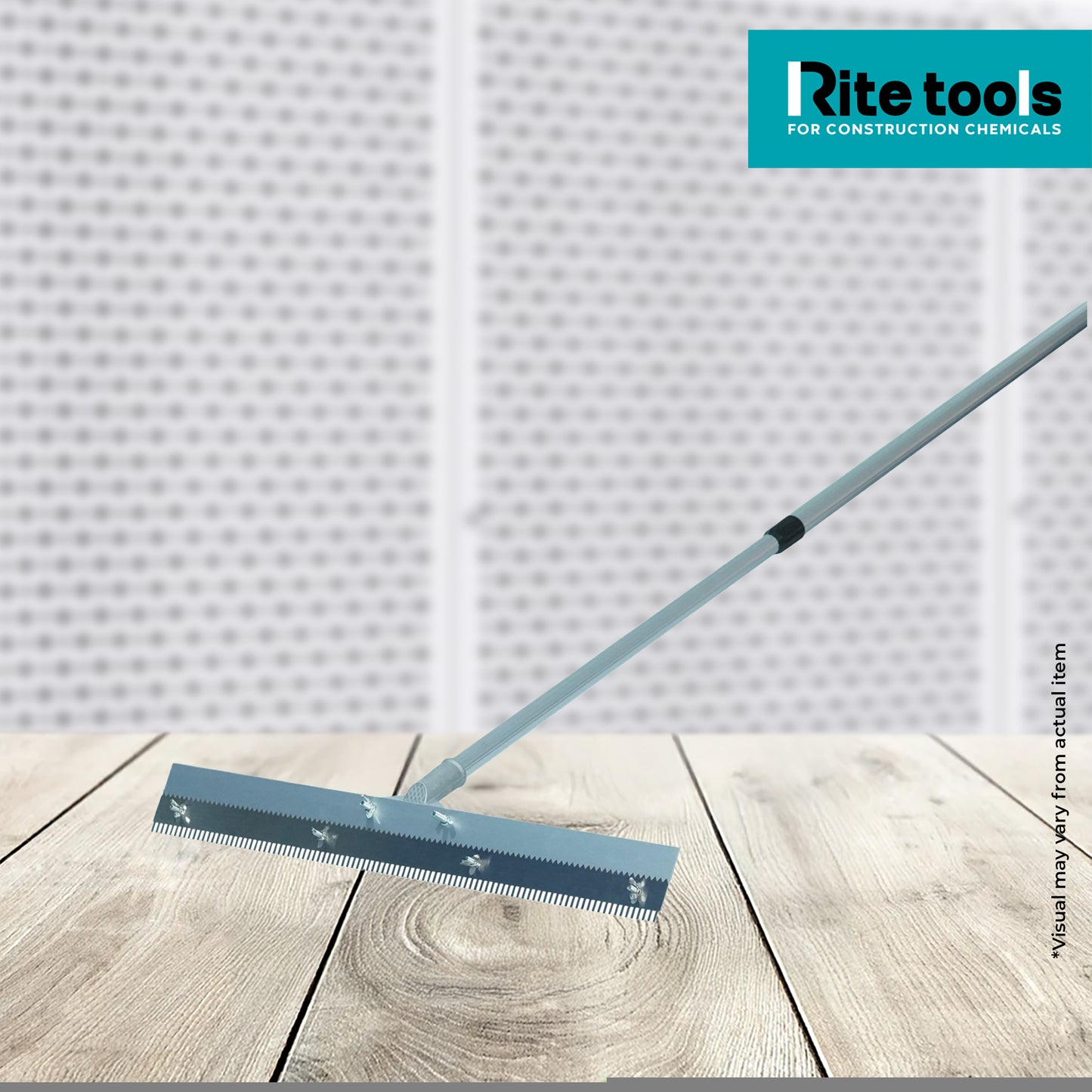 RITE TOOLS NOTCHED TROWEL WITH JAGGED TOOTH AND HANDLE
