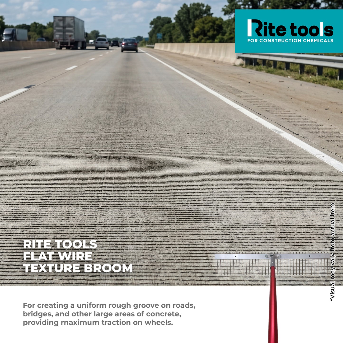RITE TOOLS FLAT WIRE TEXTURE BROOM