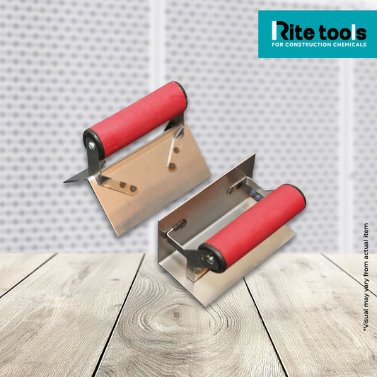 RITE TOOLS HIGH CARBON STEEL CORNER TROWEL SET (Inner and Outer Corner Set)