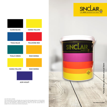 SINCLAIR ACRI GLOSS COLOR 4L - Acrylic Water-Based Flat-Finish Paint