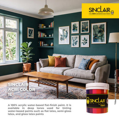 SINCLAIR ACRI COLOR 1L - Acrylic Water-Based Flat-Finish Paint
