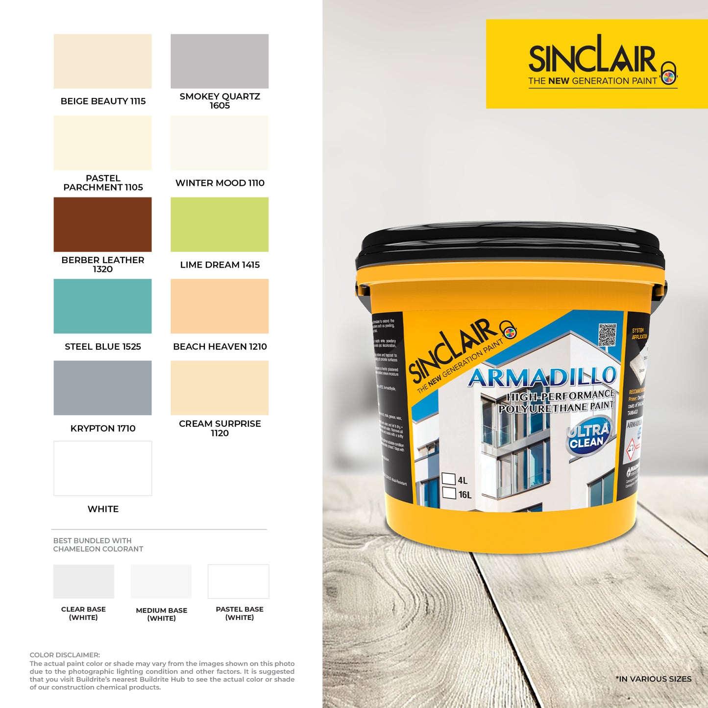 SINCLAIR ARMADILLO ULTRA CLEAN - High-Performance Polyurethane Paint