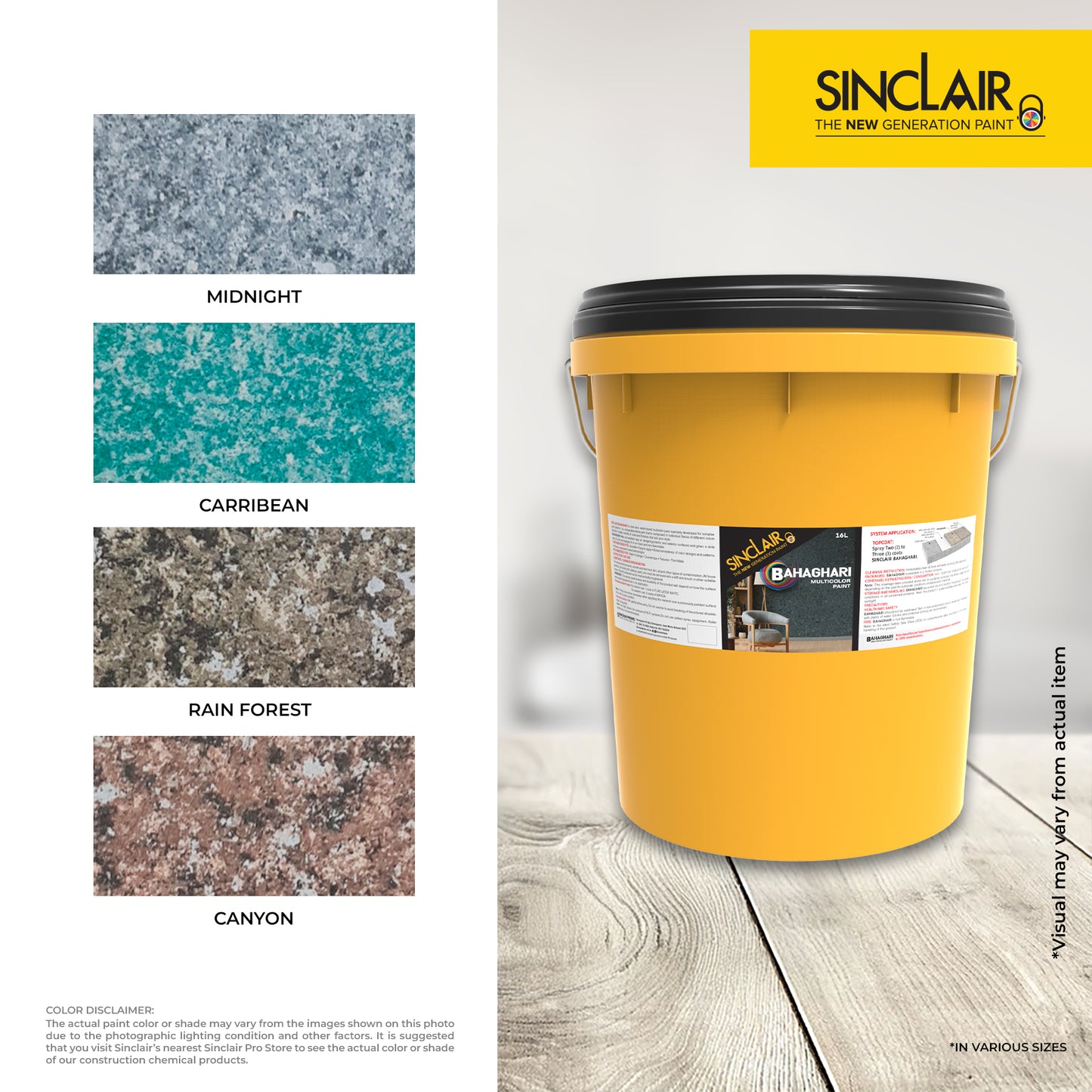 SINCLAIR BAHAGHARI 16L - Multicolor Paint