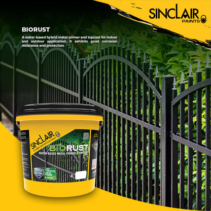 SINCLAIR BIORUST 4L WATER-BASED METAL PRIMER AND TOPCOAT