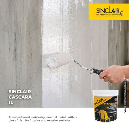 SINCLAIR CASCARA 1L - Water-Based Quick Dry Enamel for Wood, Metal, and Concrete