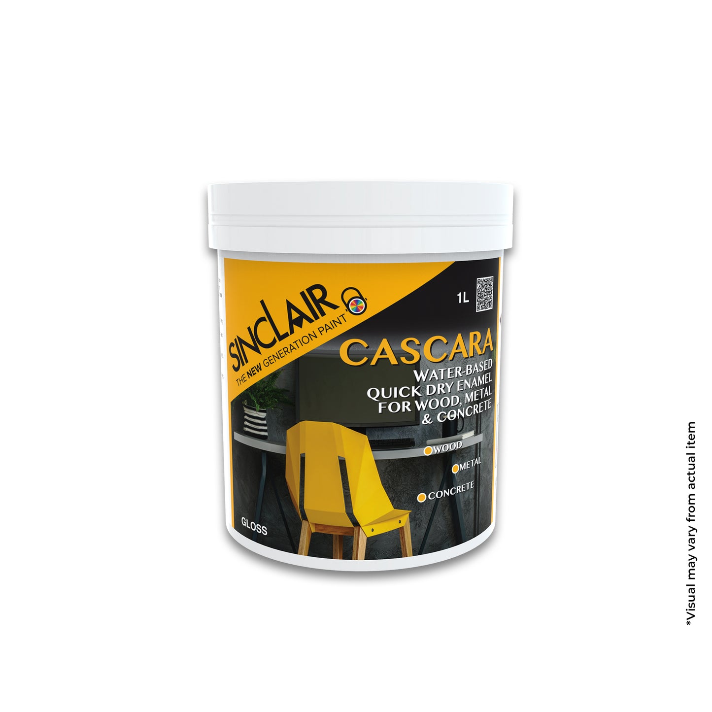 SINCLAIR CASCARA - Water-Based Quick Dry Enamel for Wood, Metal, and Concrete