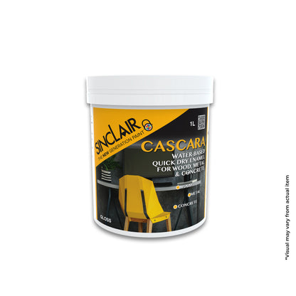 SINCLAIR CASCARA - Water-Based Quick Dry Enamel for Wood, Metal, and Concrete
