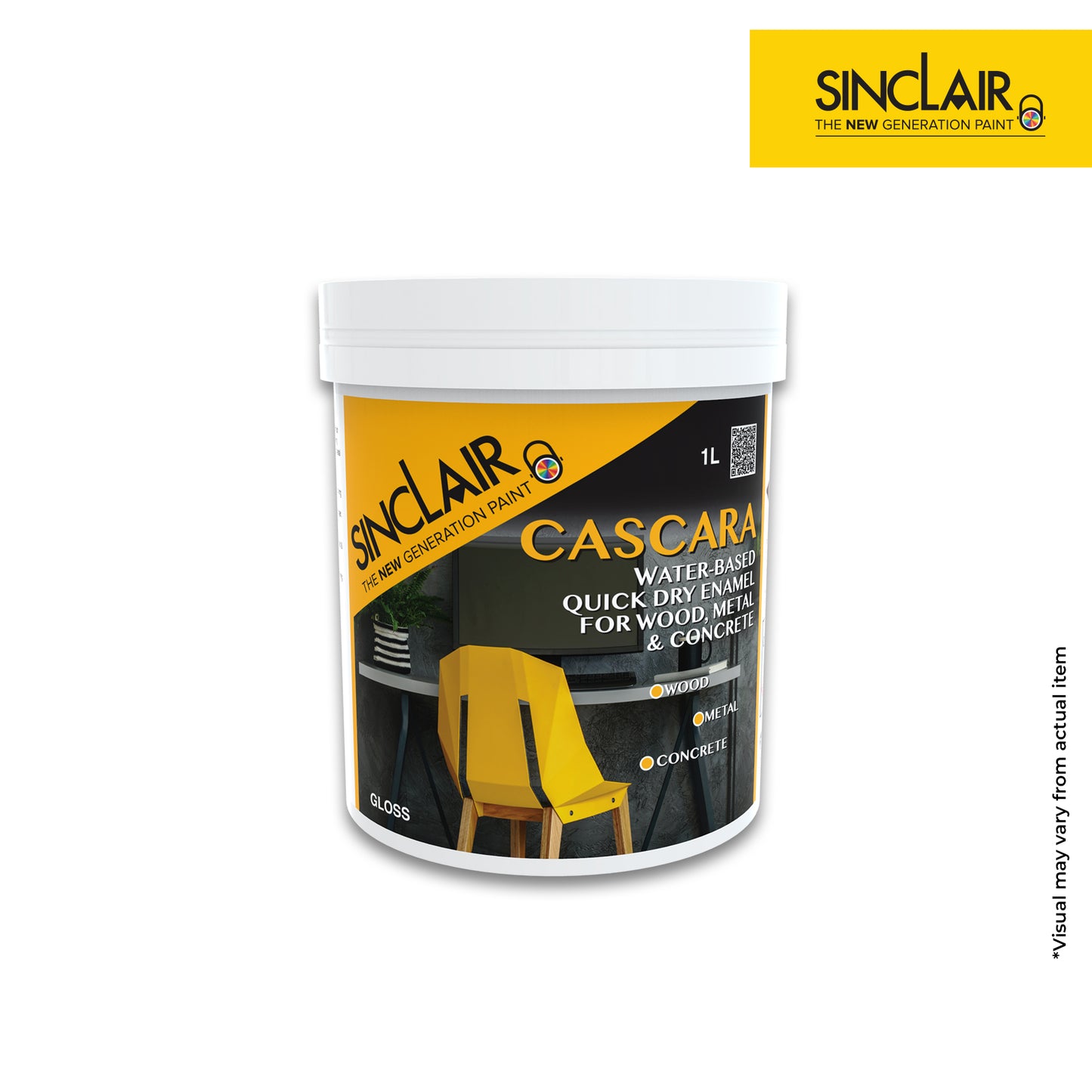 SINCLAIR CASCARA - Water-Based Quick Dry Enamel for Wood, Metal, and Concrete