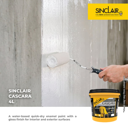 SINCLAIR CASCARA 4L - Water-Based Quick Dry Enamel for Wood, Metal, and Concrete