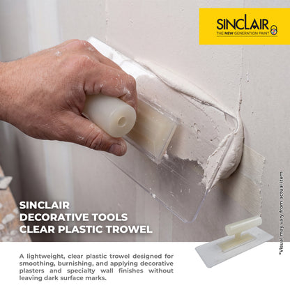 SINCLAIR DECORATIVE CLEAR PLASTIC TROWEL