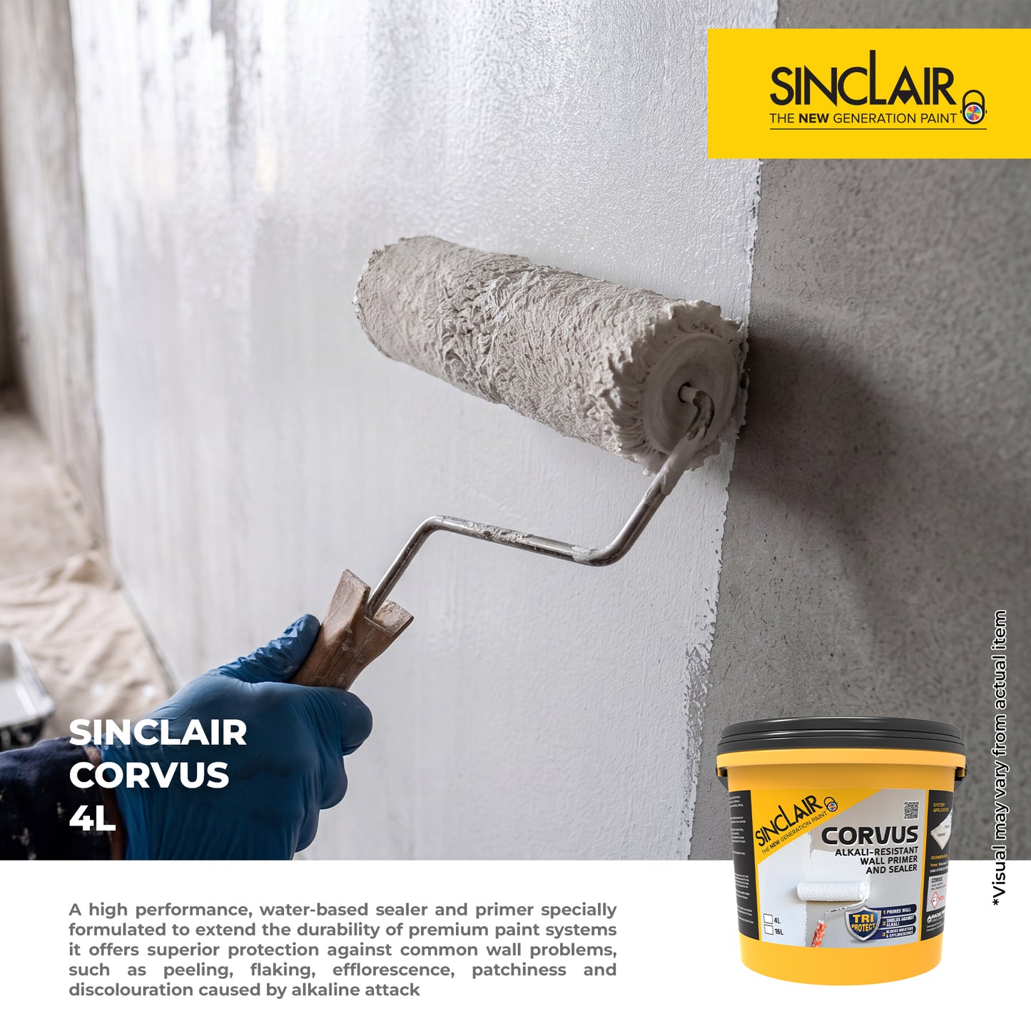 SINCLAIR CORVUS 4L - Alkali-Resistant Wall Primer and Sealer