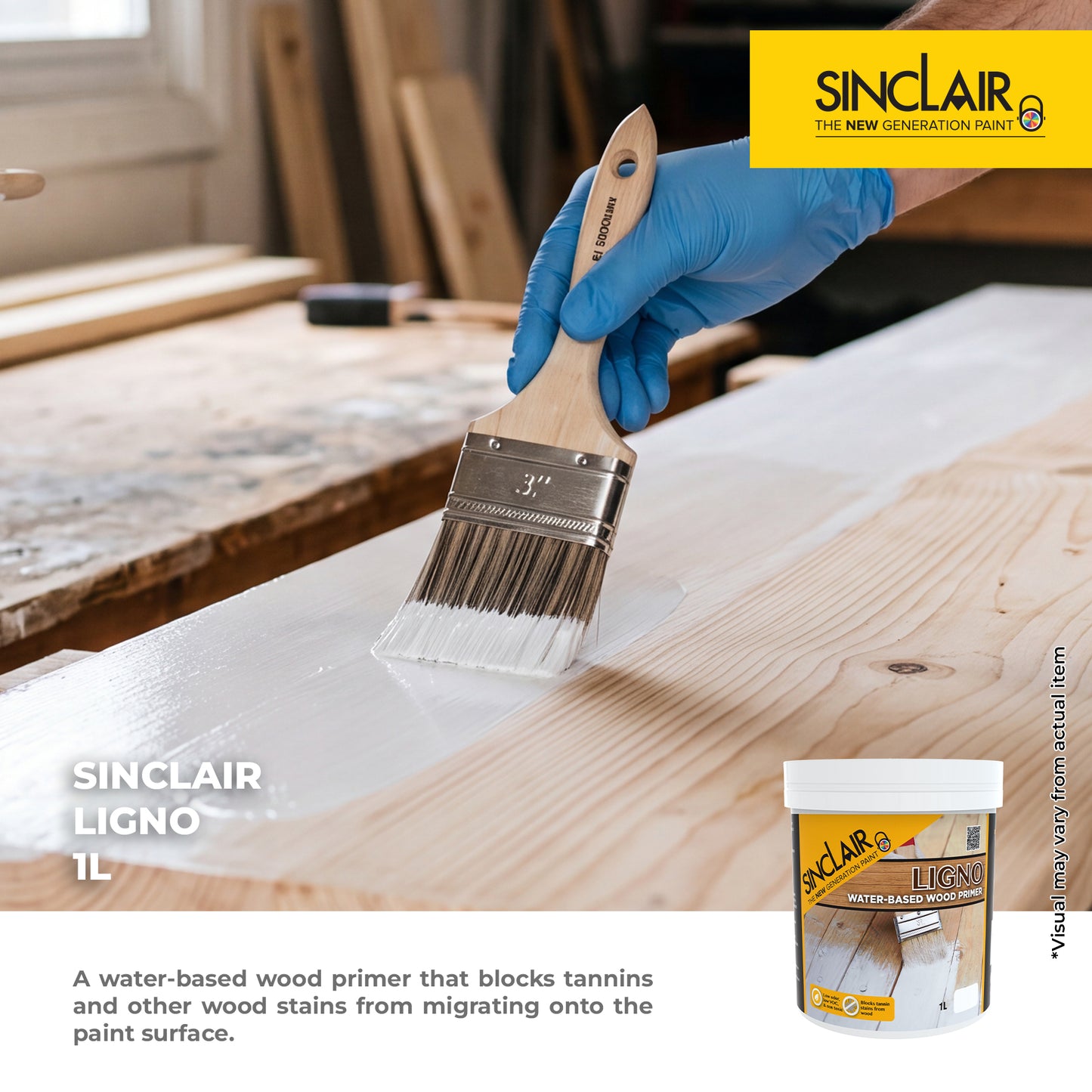 SINCLAIR LIGNO 1L - Water-Based Wood Primer