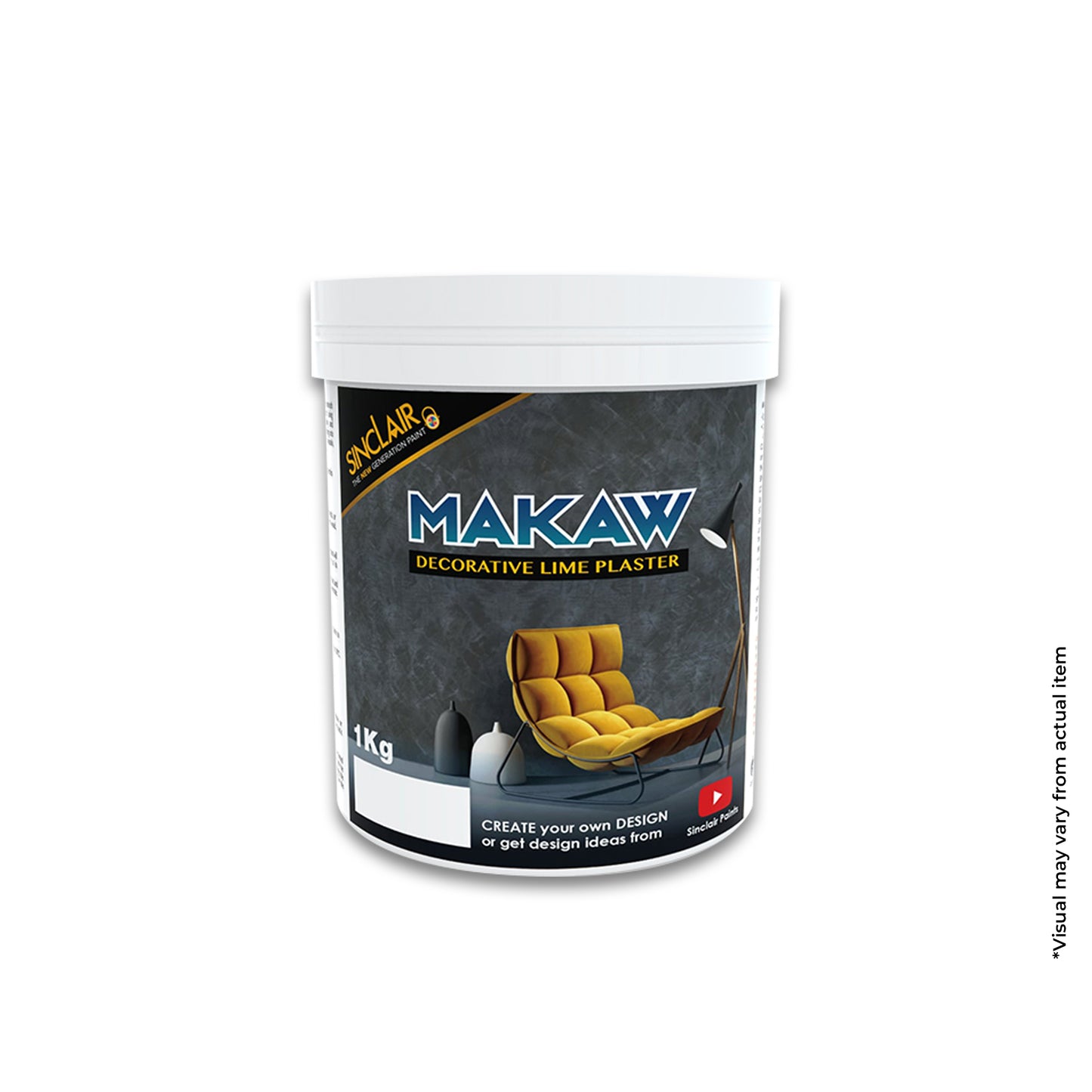 SINCLAIR PAINTS MAKAW DECORATIVE LIME PLASTER 1KG  - Textured Decorative Coating