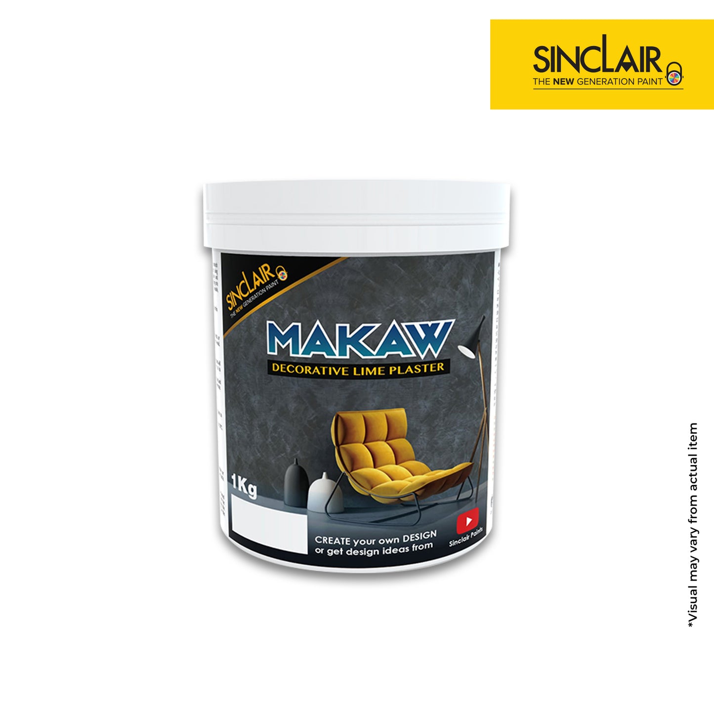 SINCLAIR PAINTS MAKAW DECORATIVE LIME PLASTER 1KG  - Textured Decorative Coating