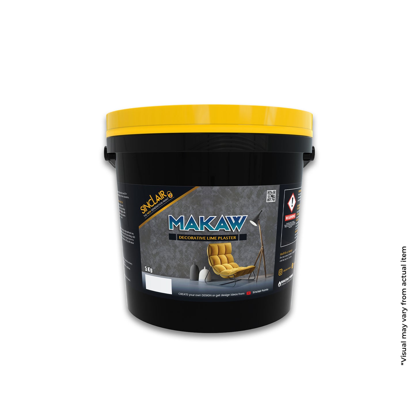 SINCLAIR PAINTS MAKAW DECORATIVE LIME PLASTER 5KG  - Textured Decorative Coating