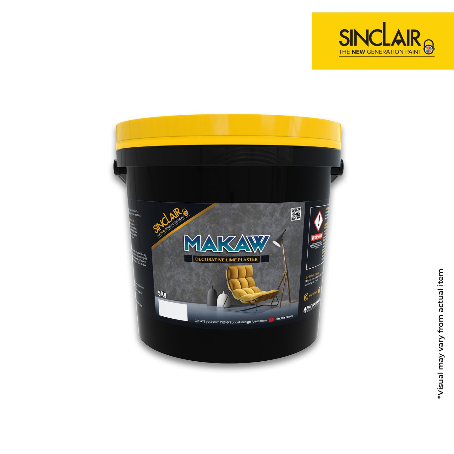 SINCLAIR PAINTS MAKAW DECORATIVE LIME PLASTER 5KG  - Textured Decorative Coating