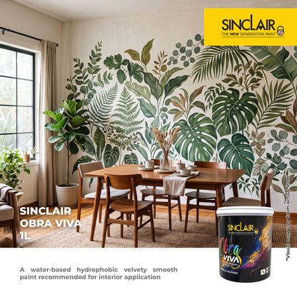 SINCLAIR OBRA VIVA 1L - Water-Based Acrylic Paint for Interior Walls