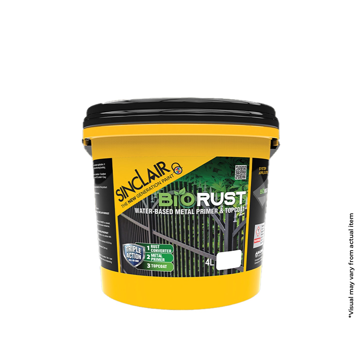 SINCLAIR BIORUST 4L WATER-BASED METAL PRIMER AND TOPCOAT