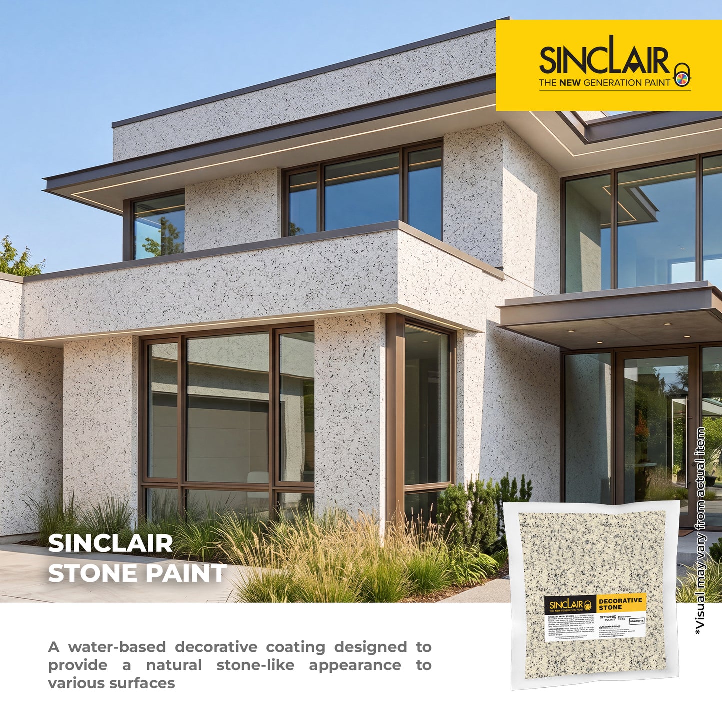 SINCLAIR STONE PAINT 7.3KG - Stone Decorative Paint