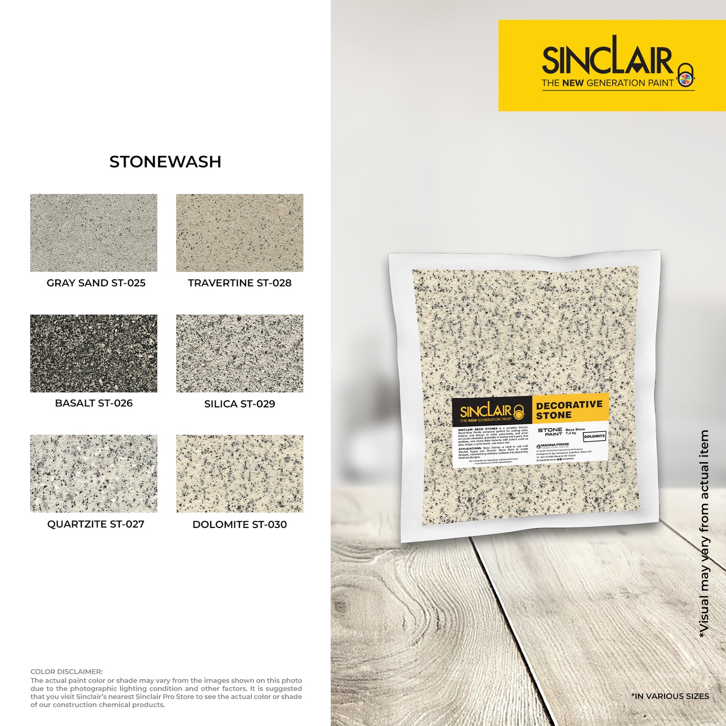 SINCLAIR STONE PAINT 7.3KG - Stone Decorative Paint