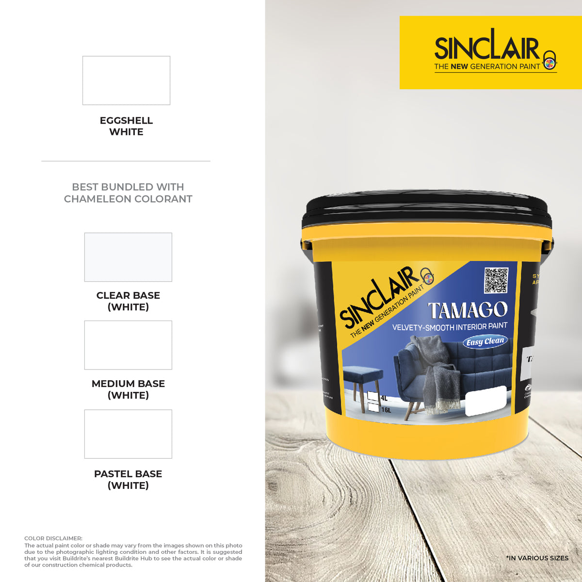SINCLAIR TAMAGO (BASE) - Velvety-Smooth Interior Paint
