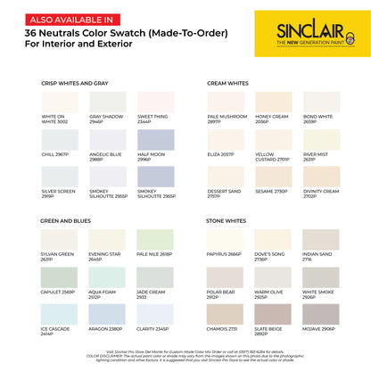 SINCLAIR DR. PAINT (NEUTRAL COLORS) - Anti-COVID & Anti-Microbial Paint