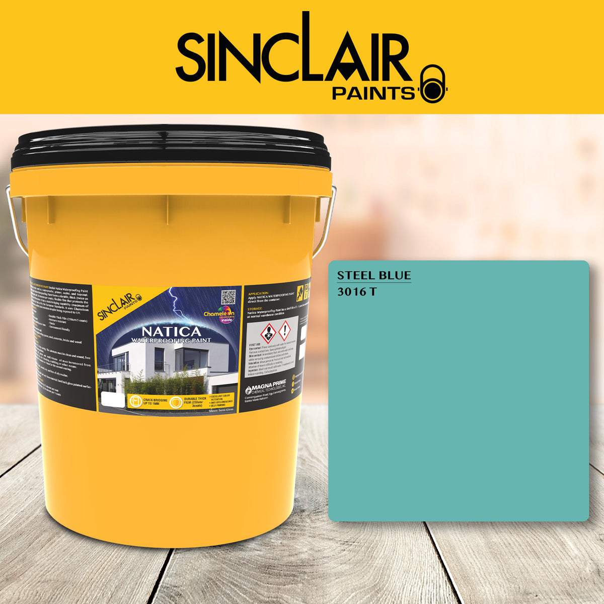 SINCLAIR NATICA WATERPROOFING PAINT (Steel Blue - 16L) – Magna Prime Shop