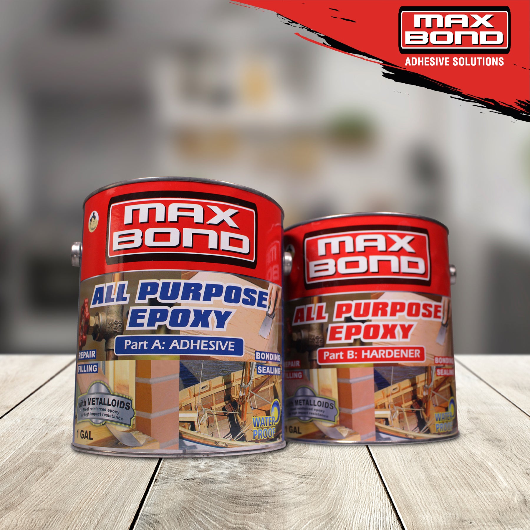 MAX BOND All Purpose Epoxy (Gallon Set)
