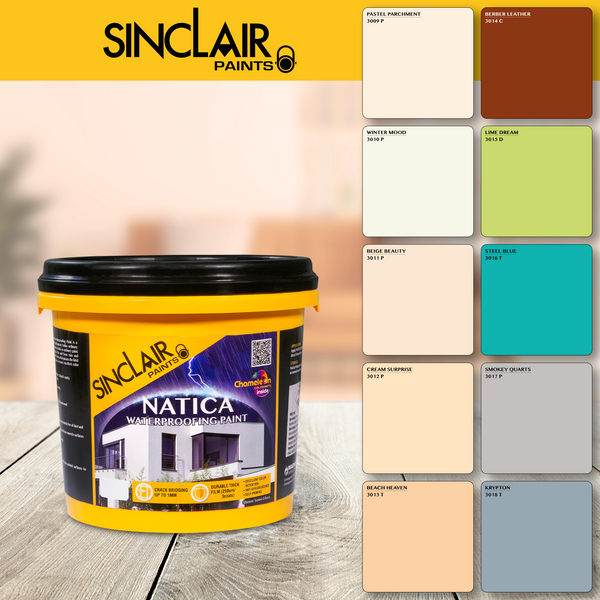 SINCLAIR NATICA WATERPROOFING PAINT (Pastel Parchment - 4L)